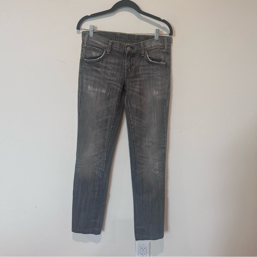 Citizens of Humanity Classic Gray Mens Straight Jeans Size 28 Cotton Low Waist